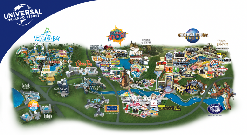 mappa universal orlando resort