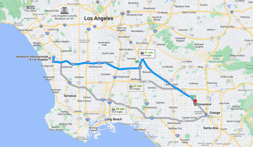 LAX to Disneyland