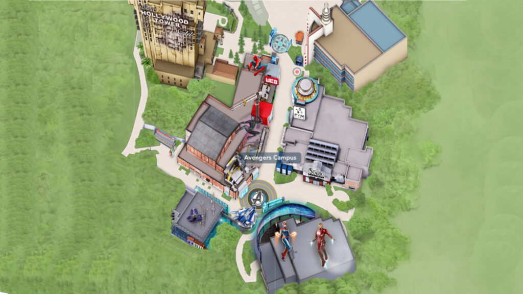 mappa avengers campus disneyland paris