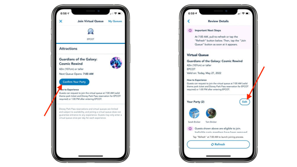 Virtual Queue di Guardians of the Galaxy Cosmic Rewind