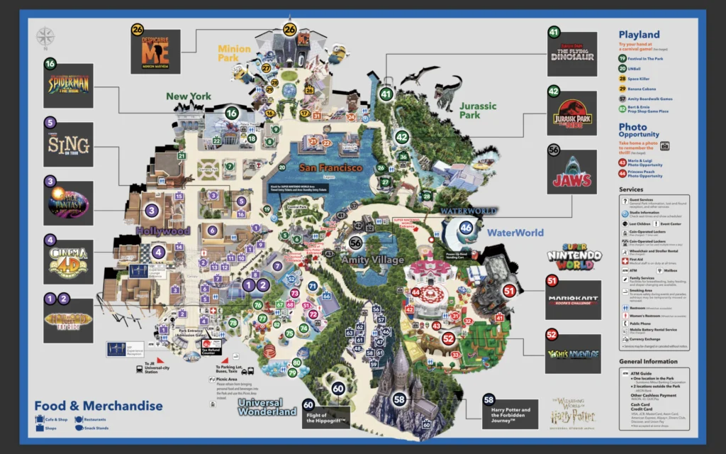 mappa Universal Studios japan